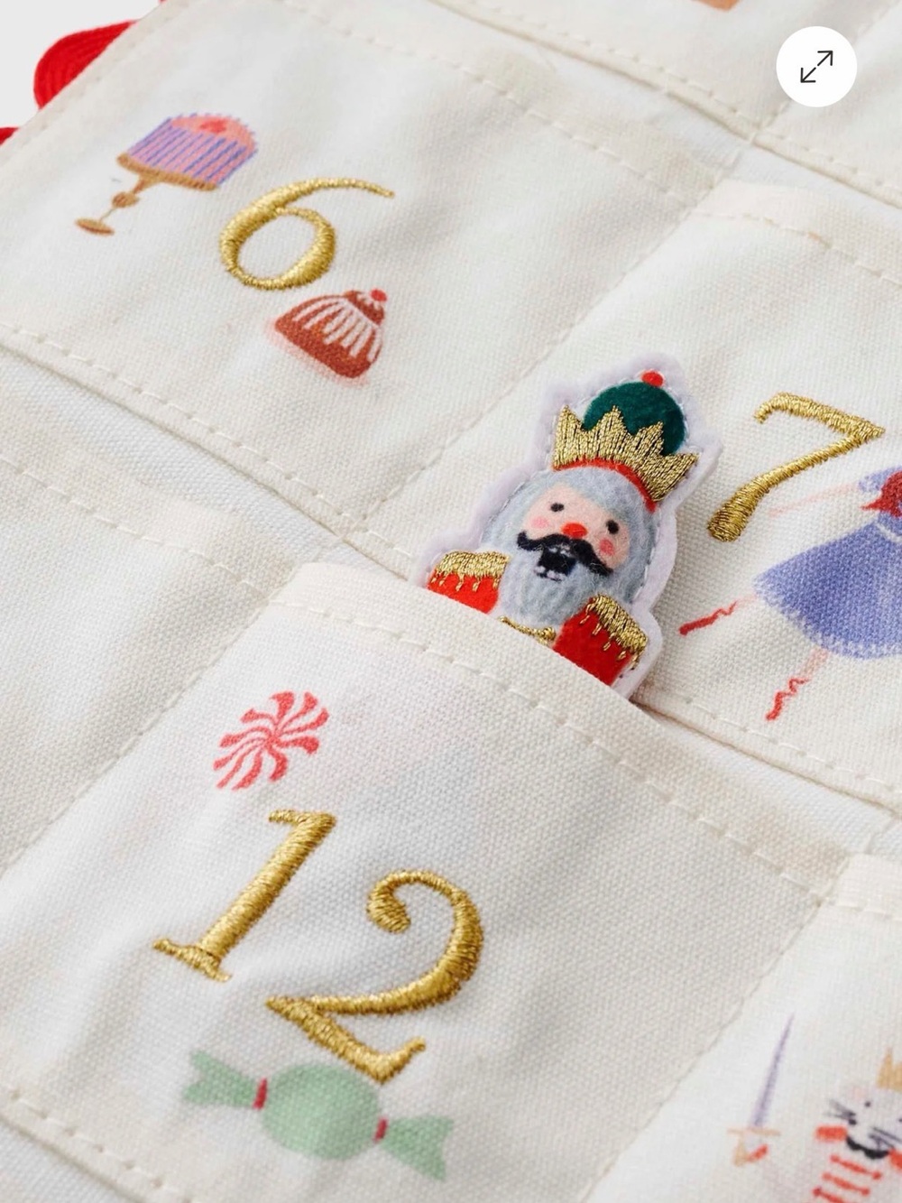 Rifle Paper Co. Embroidered Holiday Nutcracker Advent Calendar - Picture 5 of 10